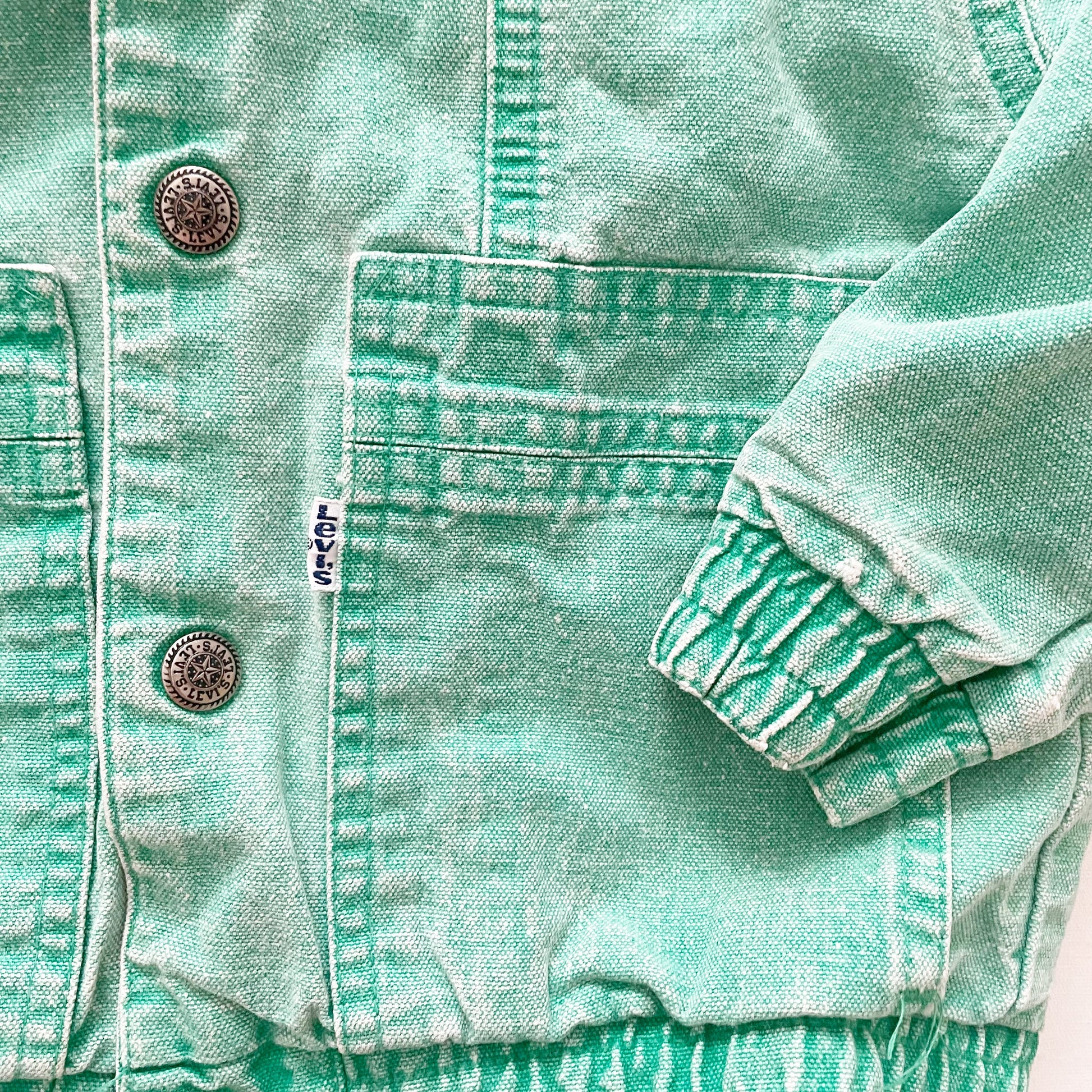 Levi’s Light Green Wash Jacket - Yellow Clover Vintage Kids Clothes
