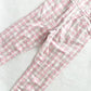 OshKosh Pink Plaid Overalls - Yellow Clover Vintage Kids Clothes