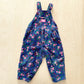 OshKosh Blue Floral Cord Overalls - Yellow Clover Vintage Kids Clothes