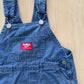 OshKosh Dusty Blue Shortalls - Yellow Clover Vintage Kids Clothes