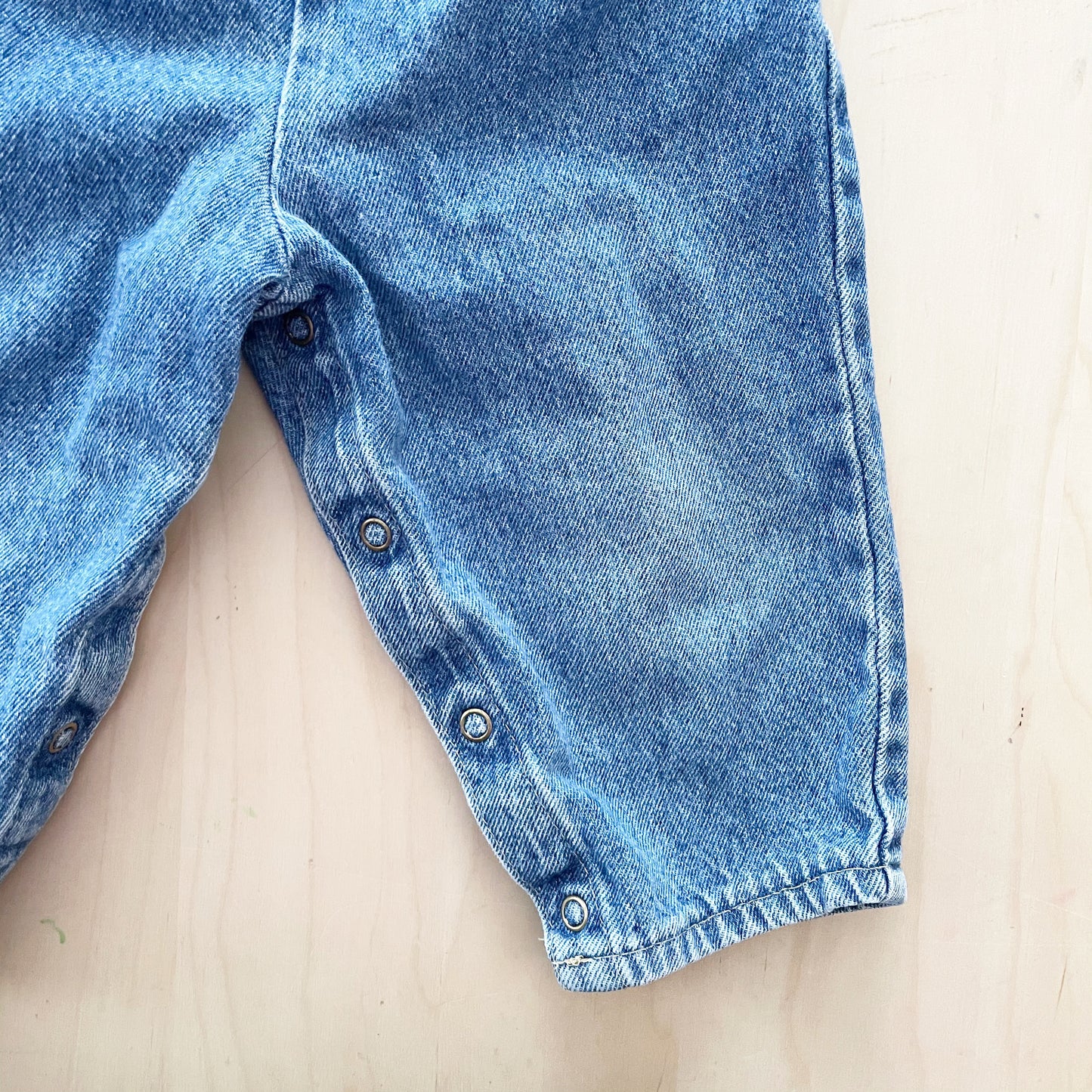 Baby B’gosh Scoop Cut Denim Overalls - Yellow Clover Vintage Kids Clothes