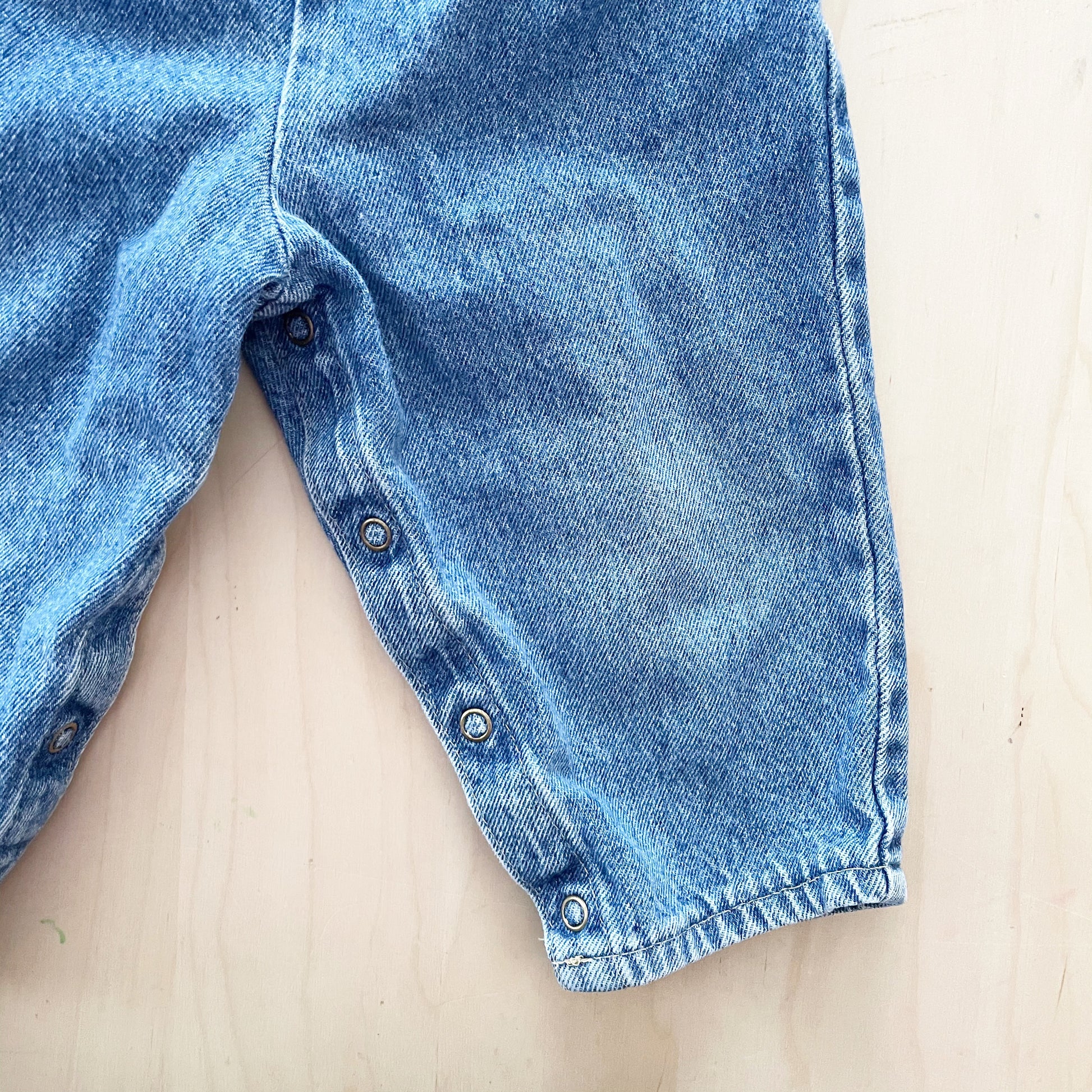 Baby B’gosh Scoop Cut Denim Overalls - Yellow Clover Vintage Kids Clothes