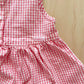OshKosh Coral Gingham Dress - Yellow Clover Vintage Kids Clothes
