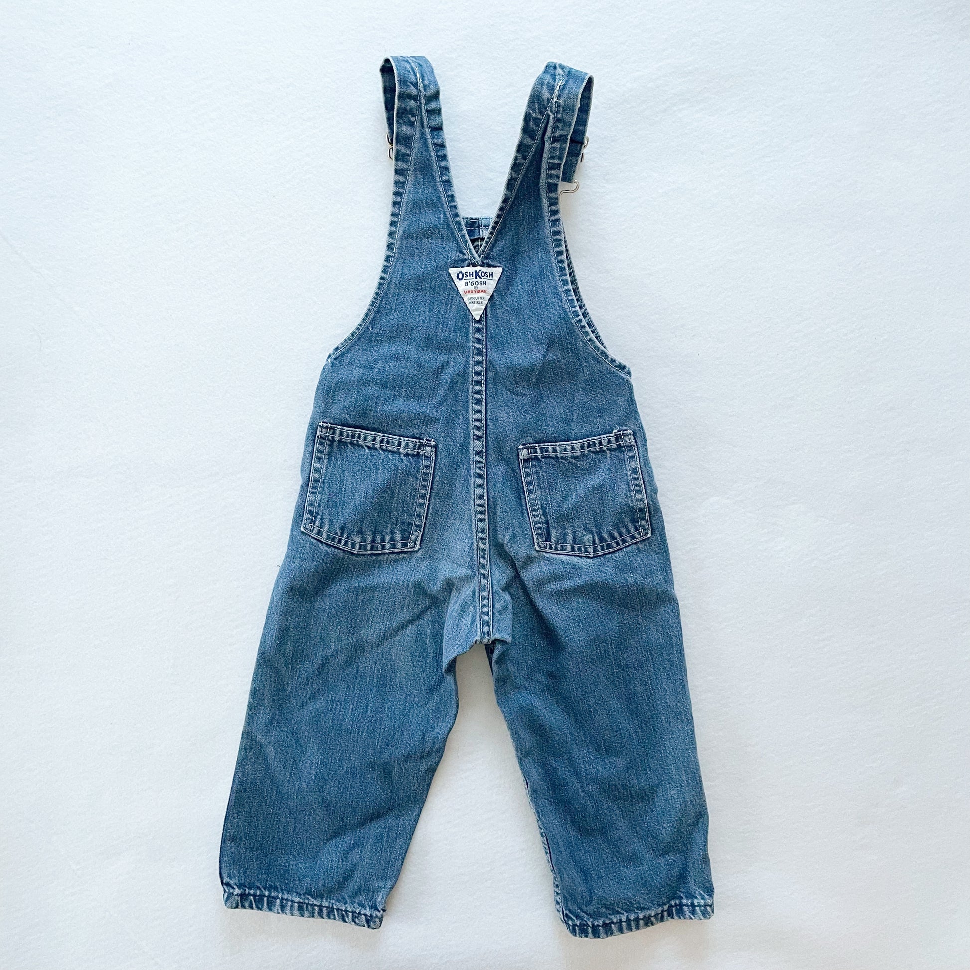 OshKosh Classic Denim Overalls - Yellow Clover Vintage Kids Clothes
