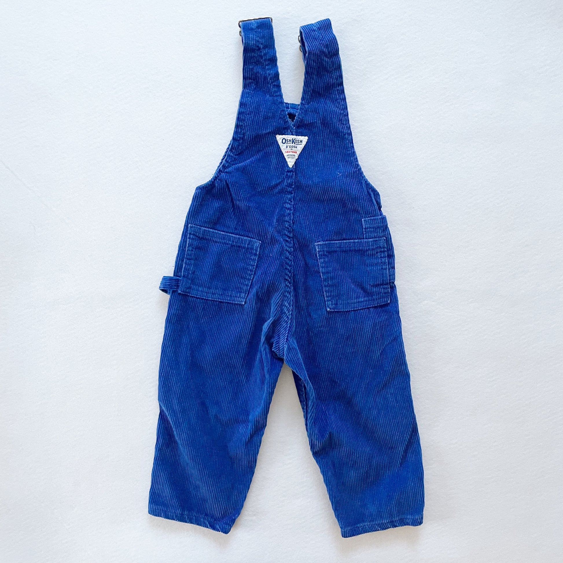 OshKosh Blue Cord Overalls - Yellow Clover Vintage Kids Clothes