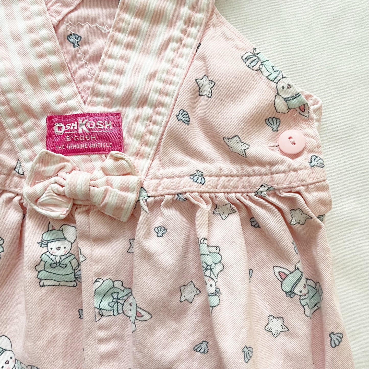 OshKosh Beach Bunny Stripe Bubble Romper
