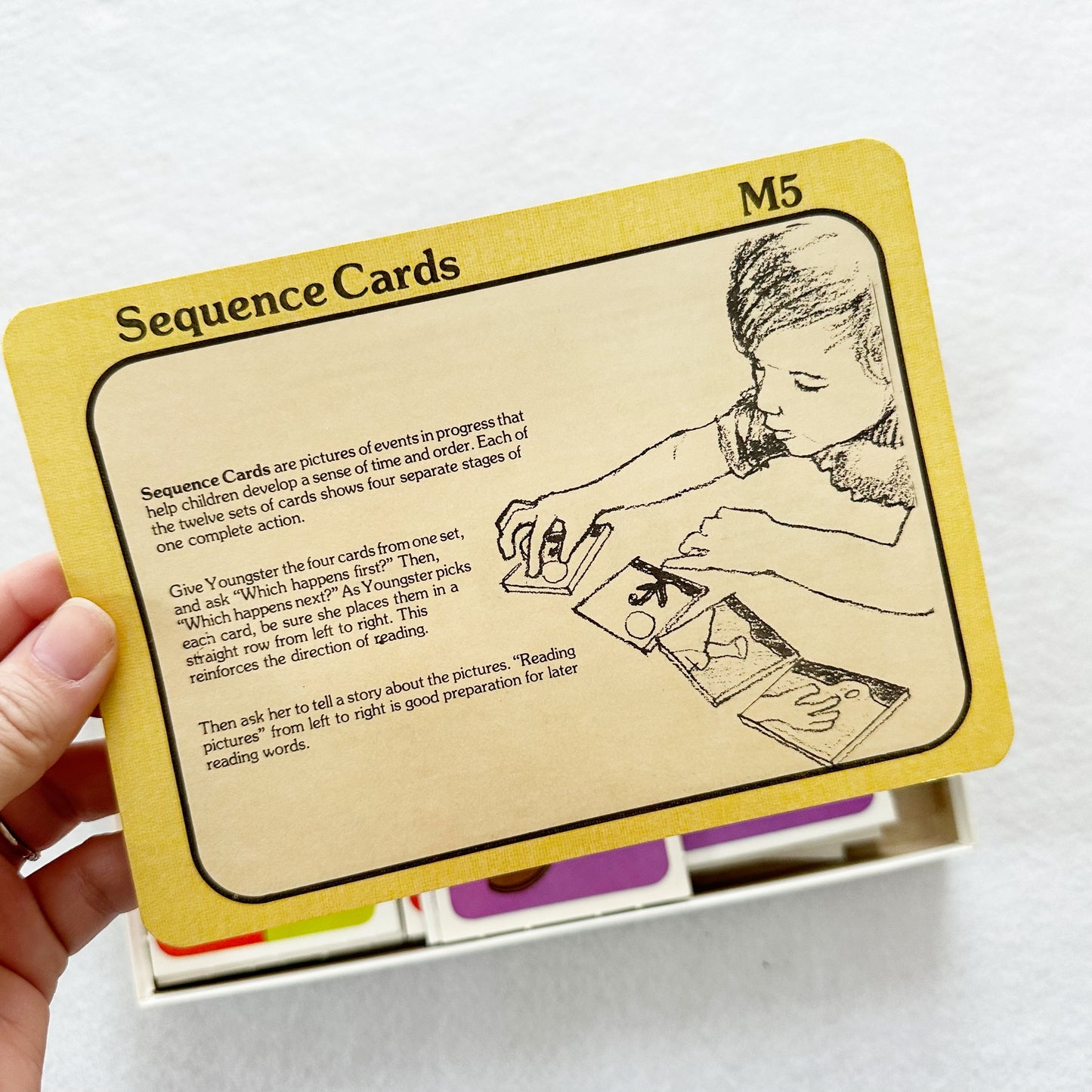 Milton Bradley Sequence Cards - Yellow Clover Vintage Kids Clothes