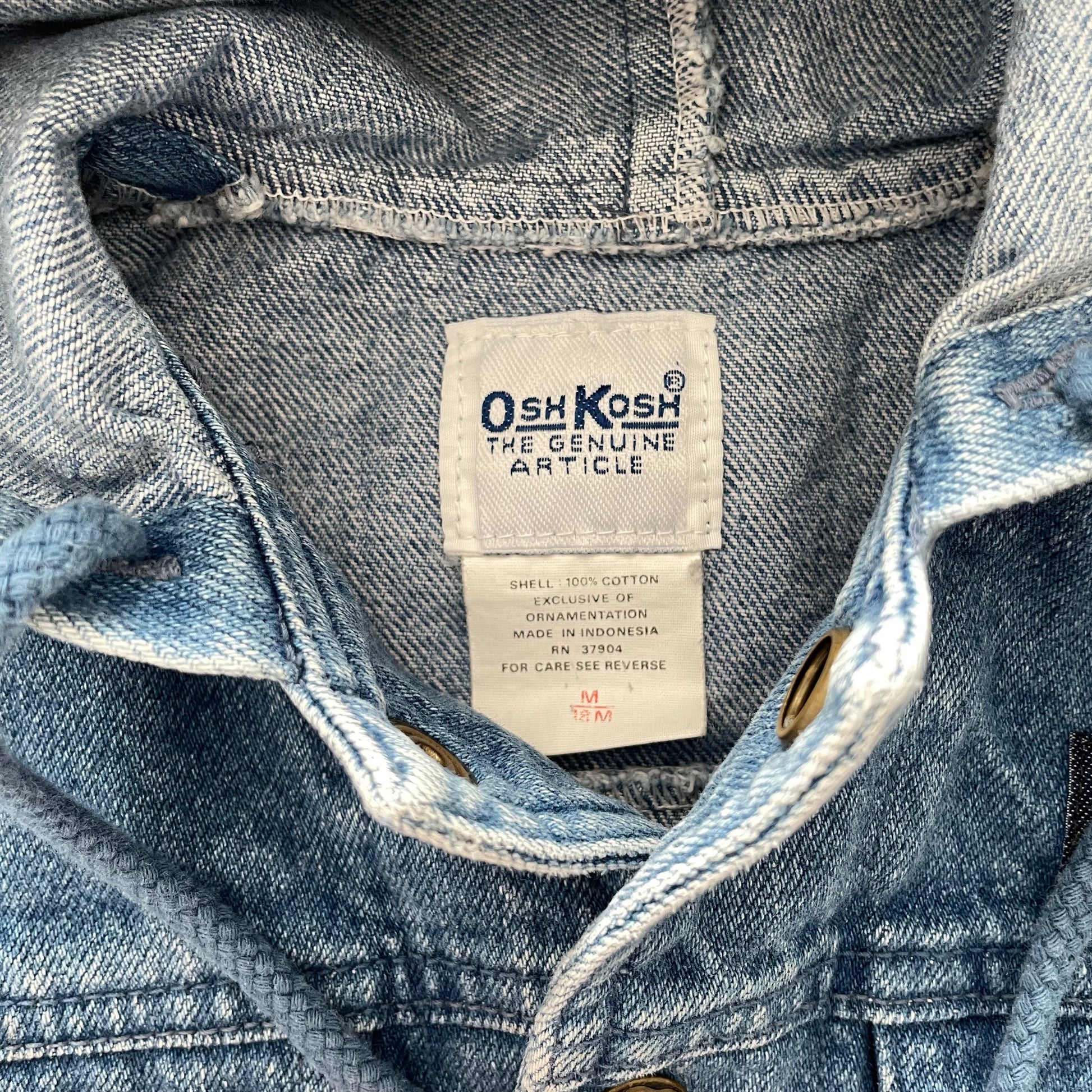 OshKosh Denim Hooded Jacket - Yellow Clover Vintage Kids Clothes
