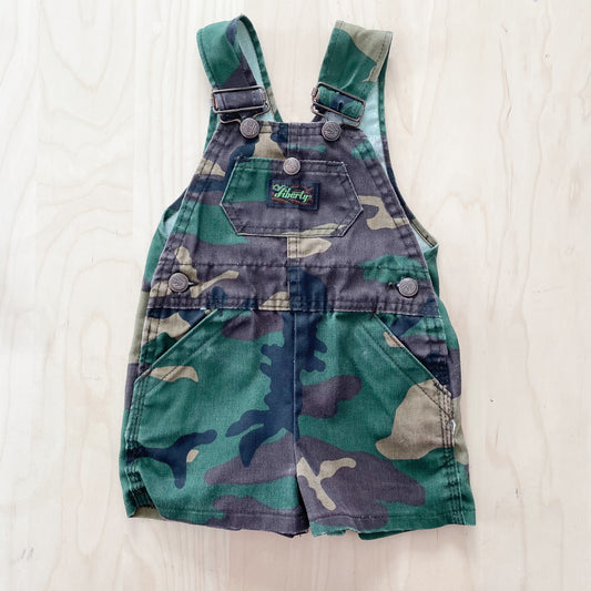 Vintage Liberty Camouflage Shortalls - Yellow Clover Vintage Kids Clothes