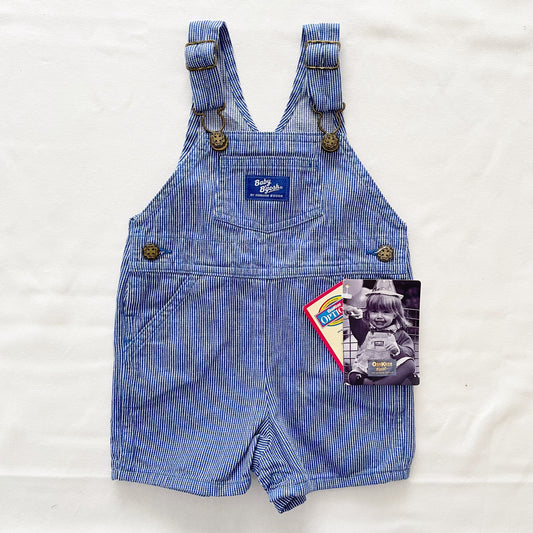 Baby B’gosh Blue Pinstripe Shortalls - Yellow Clover Vintage Kids Clothes