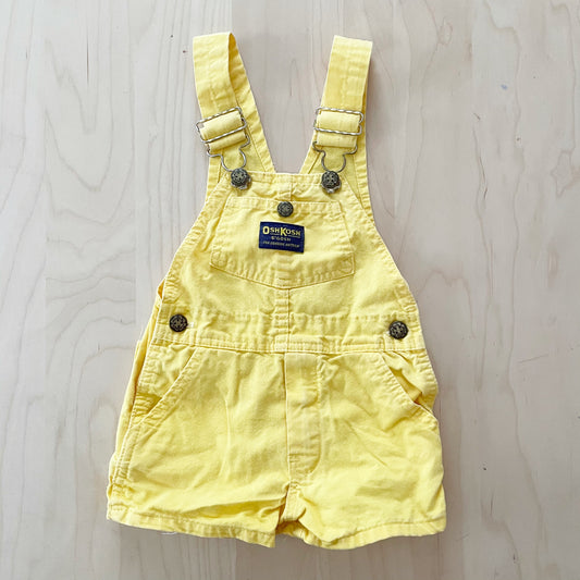OshKosh Classic Yellow Shortalls - Yellow Clover Vintage Kids Clothes