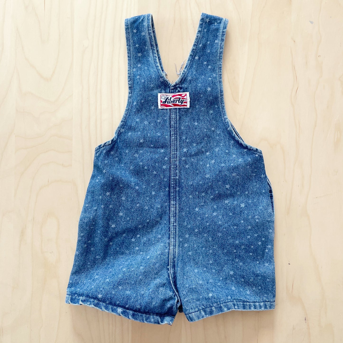 Vintage Liberty Star Print Denim Shortalls