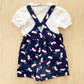 OshKosh Sailor Hat Shortalls Set - Yellow Clover Vintage Kids Clothes