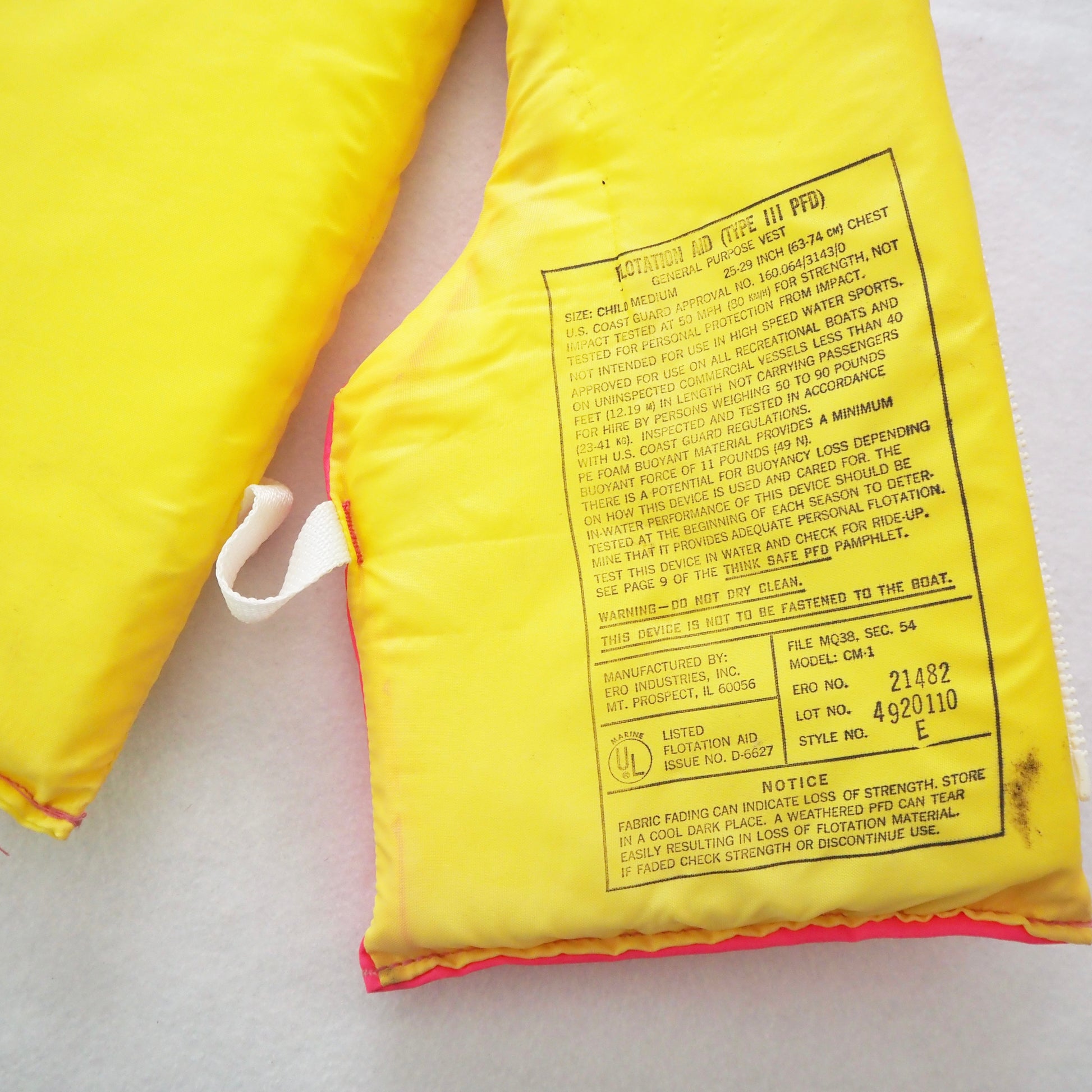 Little Mermaid Life Jacket - Yellow Clover Vintage Kids Clothes