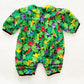 Plum Pudding Tropical Birds Romper - Yellow Clover Vintage Kids Clothes