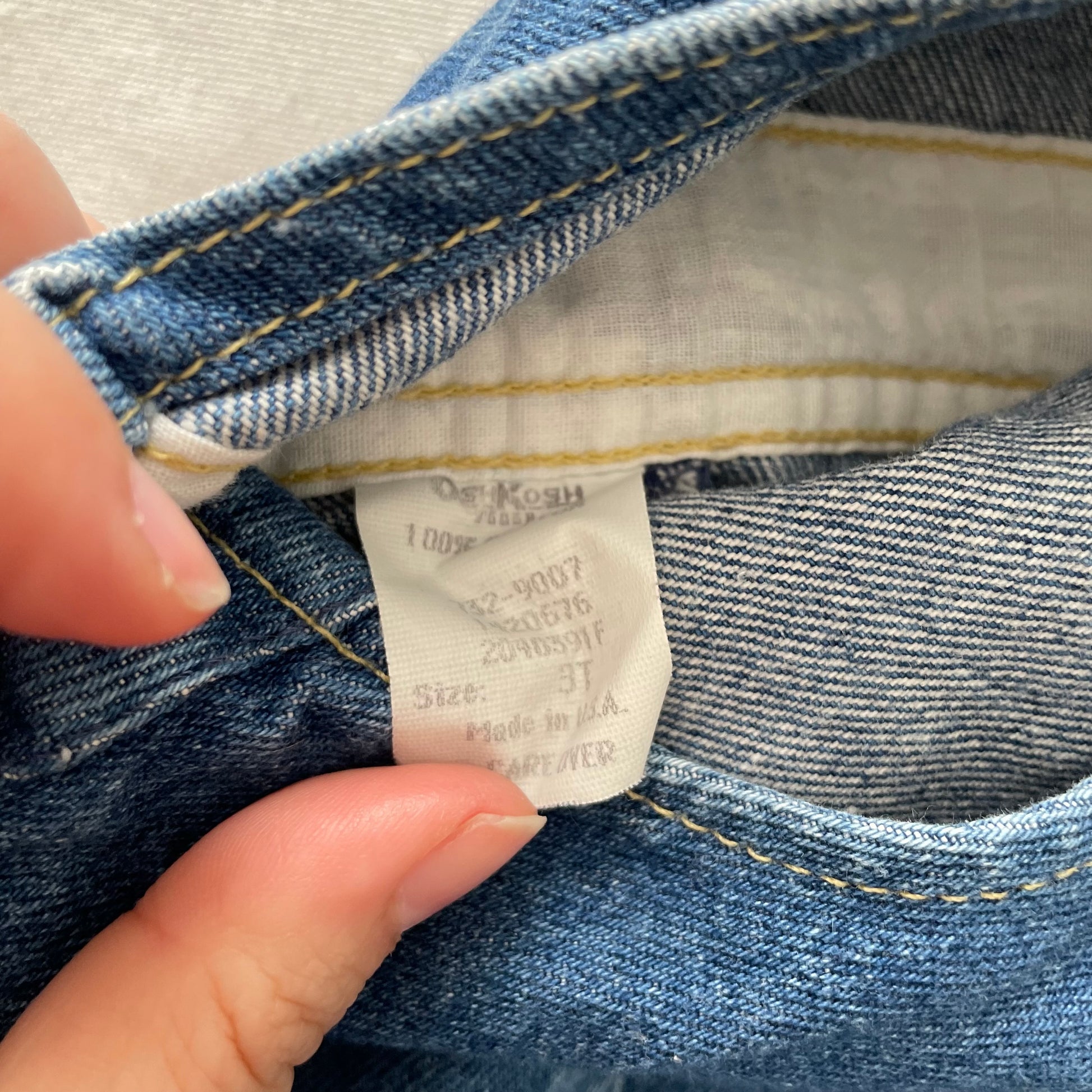 OshKosh Denim Shortalls - Yellow Clover Vintage Kids Clothes