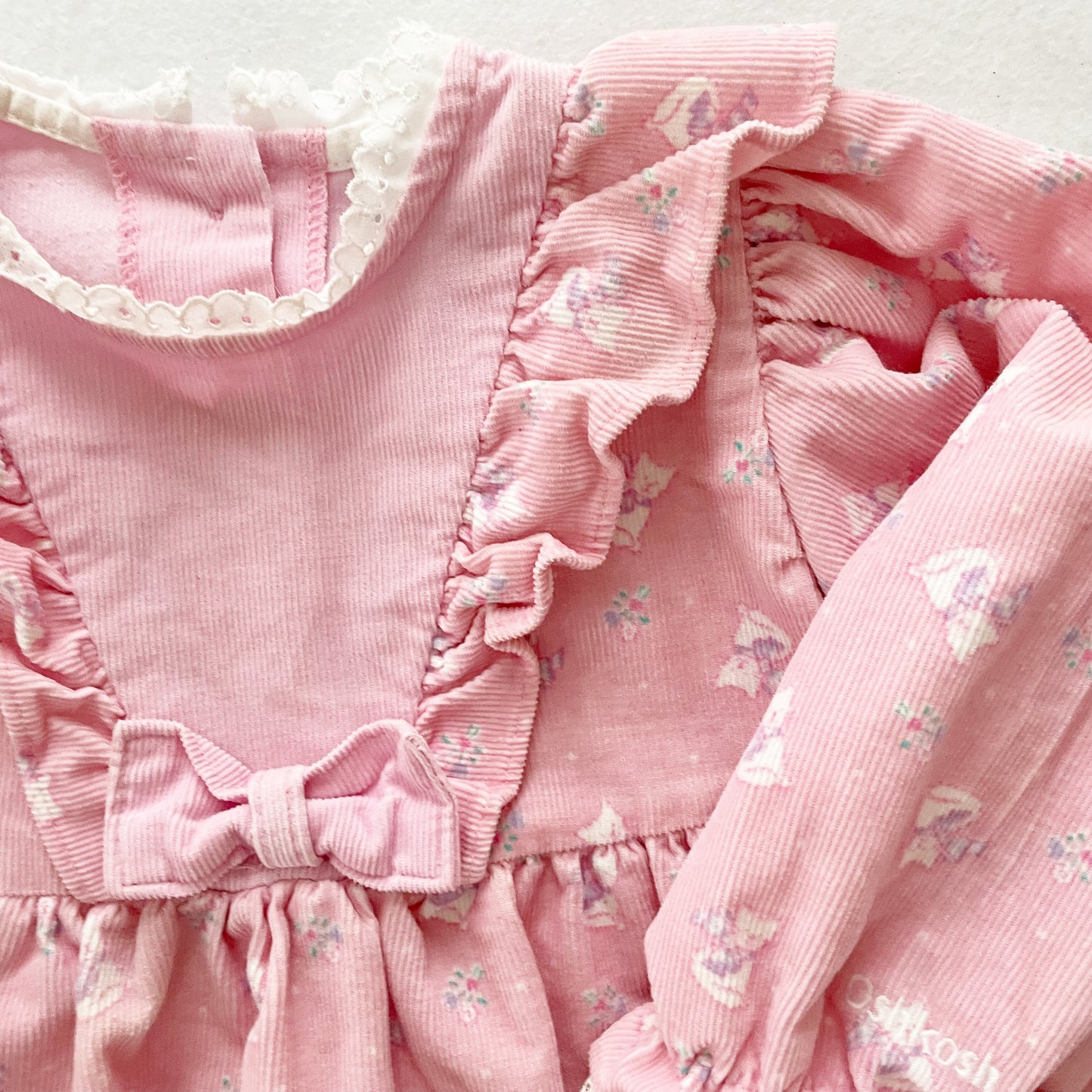 OshKosh Kitty Cord Bow Dress