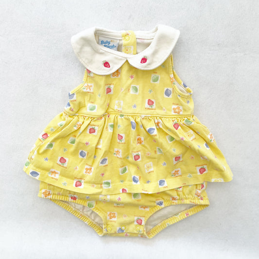 Baby B’gosh Fruit Skirted Romper - Yellow Clover Vintage Kids Clothes