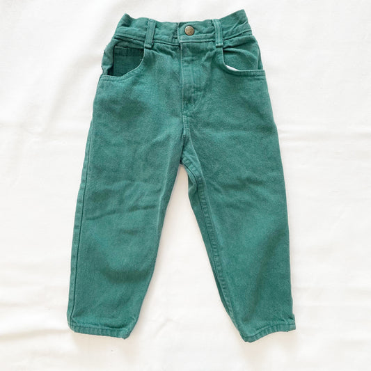 OshKosh Dark Green Pants - Yellow Clover Vintage Kids Clothes