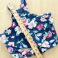 Vintage OshKosh Floral Ballet Co Bubble Overalls Romper
