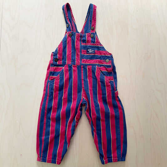 Vintage OshKosh Wide Stripe Overalls