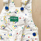 Vintage OshKosh Geo Print Off-White Overalls - Yellow Clover Vintage Kids Clothes