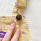 OshKosh Yellow Floral Cord Skirtall - Yellow Clover Vintage Kids Clothes