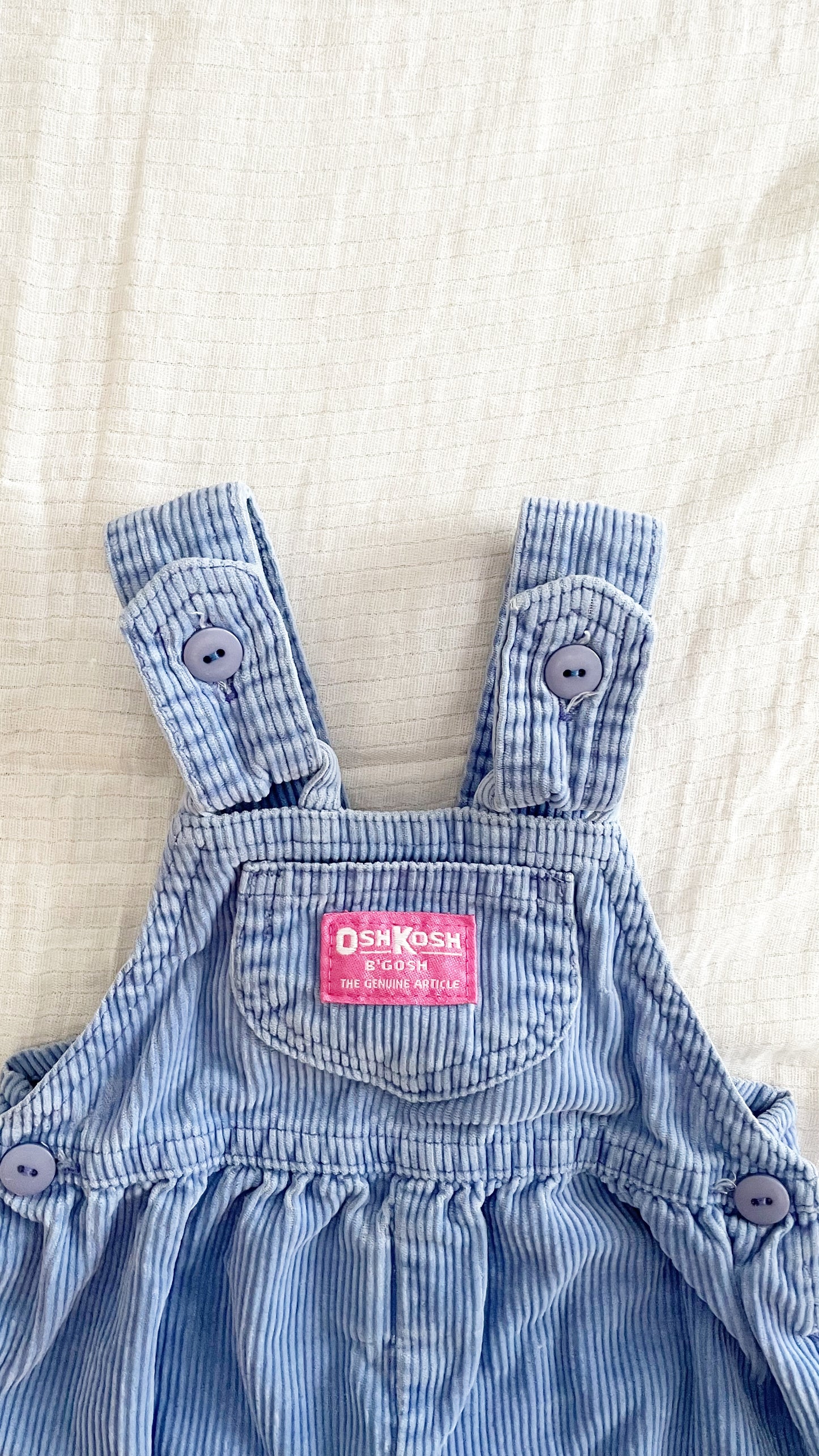 OshKosh Periwinkle Bow Back Overalls
