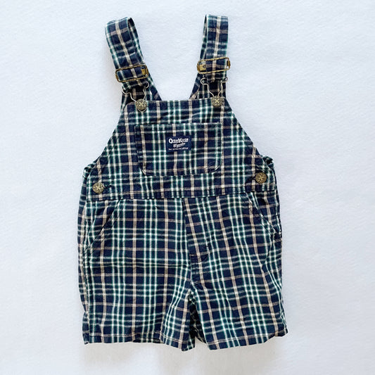 OshKosh Plaid Shortalls - Yellow Clover Vintage Kids Clothes