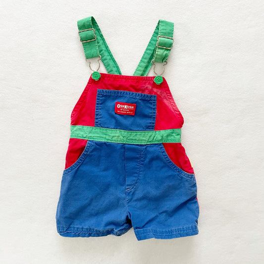 OshKosh Colorblock Shortalls - Yellow Clover Vintage Kids Clothes