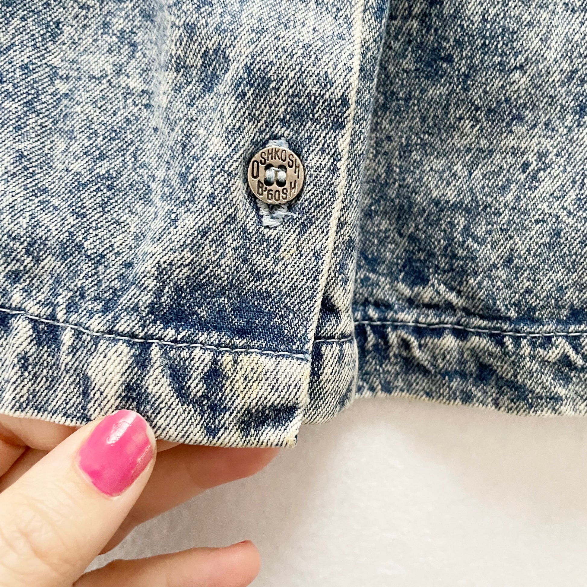 OshKosh Acid Wash Dress - Yellow Clover Vintage Kids Clothes