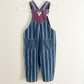 OshKosh Striped Lined Denim Overalls - Yellow Clover Vintage Kids Clothes