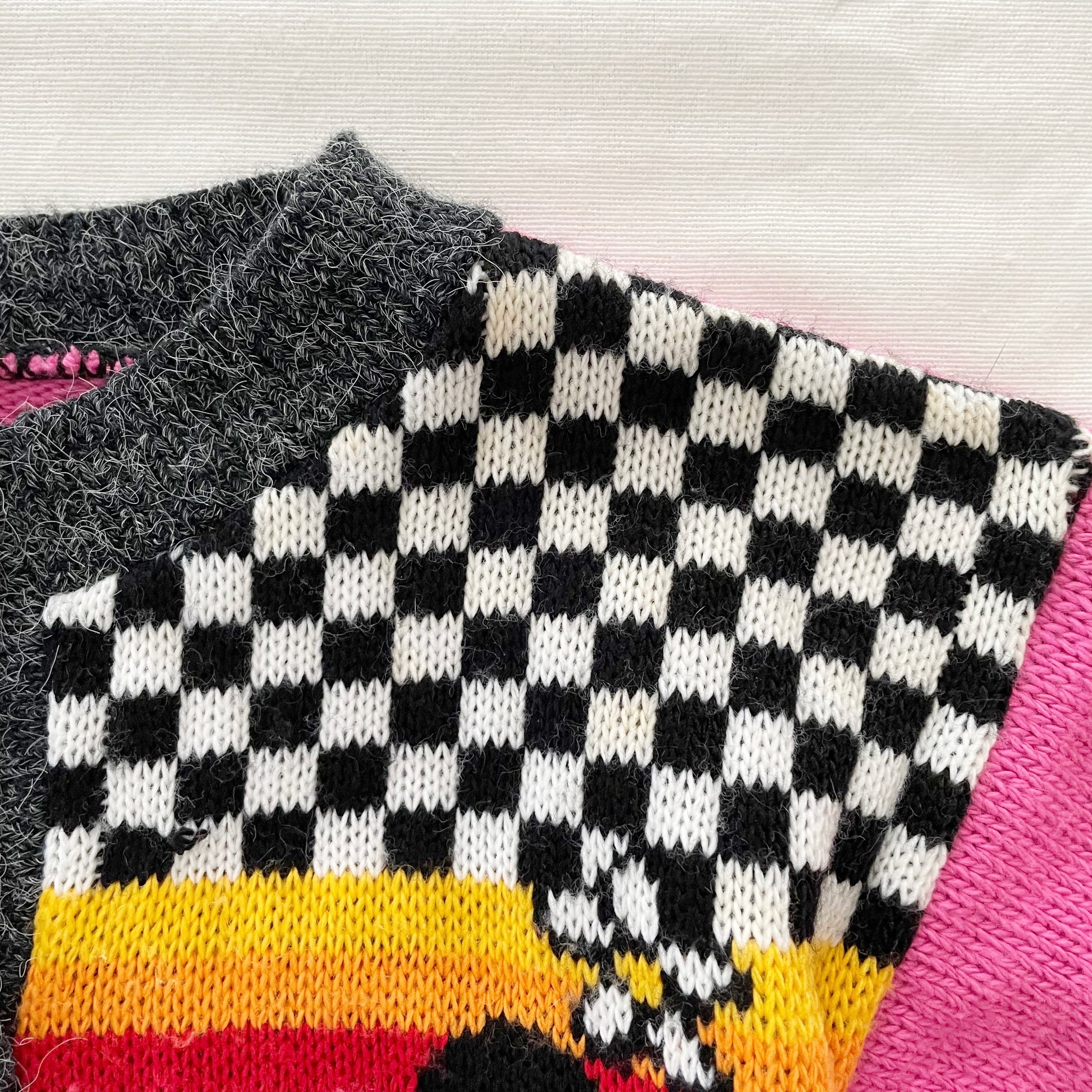 Mickey & Co. Mikey and Minnie Cardigan Sweater - Yellow Clover Vintage Kids Clothes