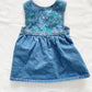 Lee Zoo Print Denim Pinafore Dress • 2T
