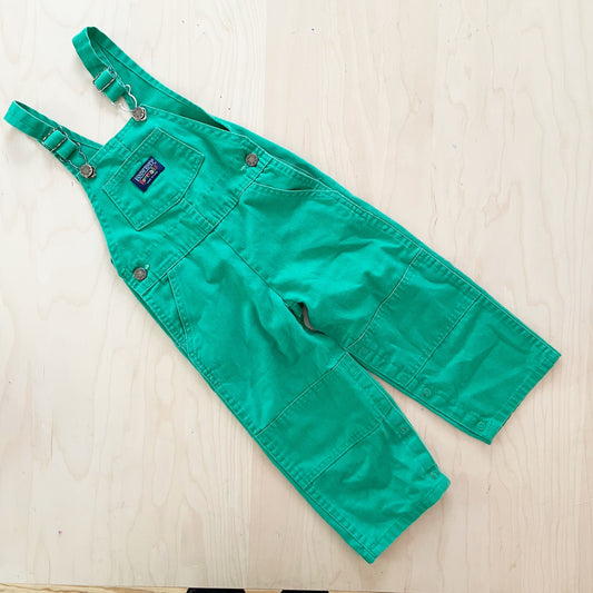 Vintage Lands’ End Green Toddler Overalls