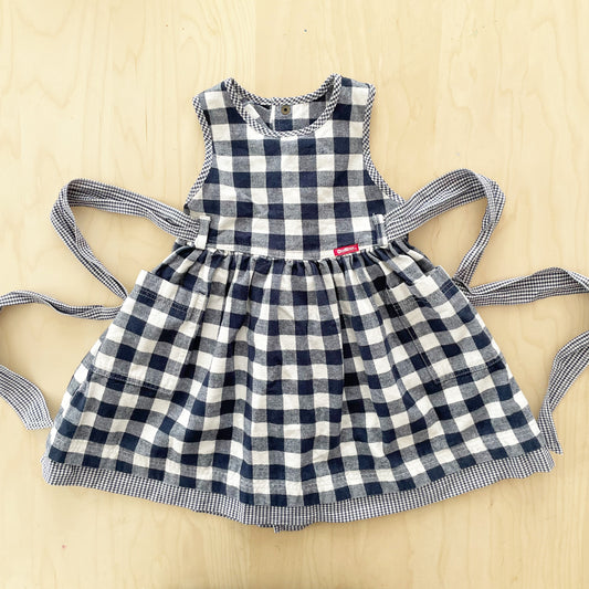 OshKosh Gingham Check Traditional Dress - Yellow Clover Vintage Kids Clothes