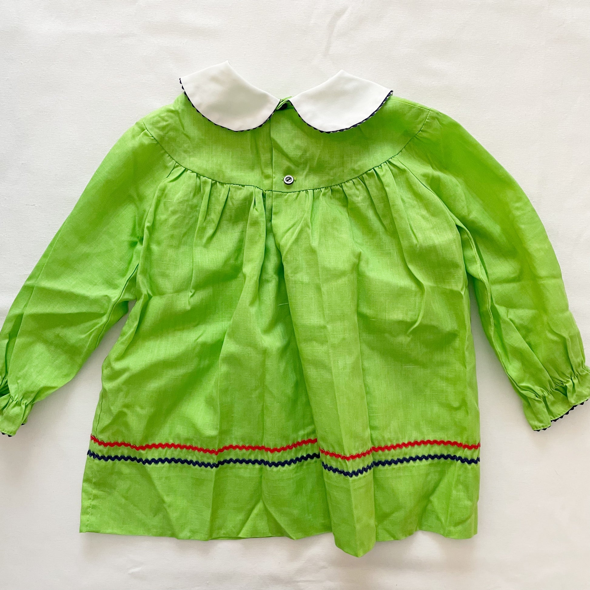 Vintage Smocked Collared Dress • 4T (?) - Yellow Clover Vintage Kids Clothes