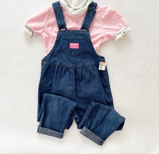 OshKosh Bow Back Overalls Set - Yellow Clover Vintage Kids Clothes