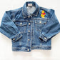 Winnie the Pooh Patch Denim Jacket - Yellow Clover Vintage Kids Clothes