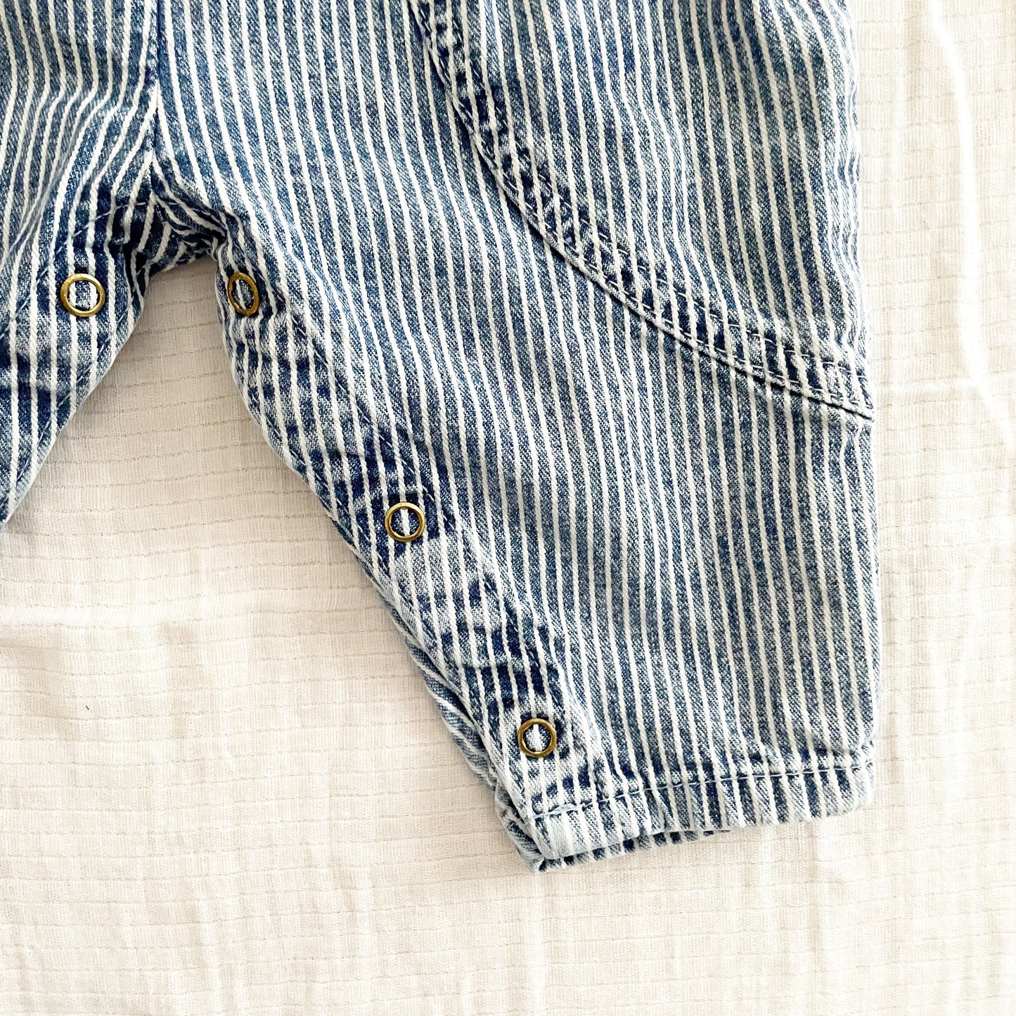 OshKosh Acid Wash Hickory Stripe Bubble Overalls