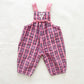 OshKosh Pink Plaid Overalls - Yellow Clover Vintage Kids Clothes