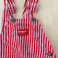 OshKosh Wider Stripe Red Overalls