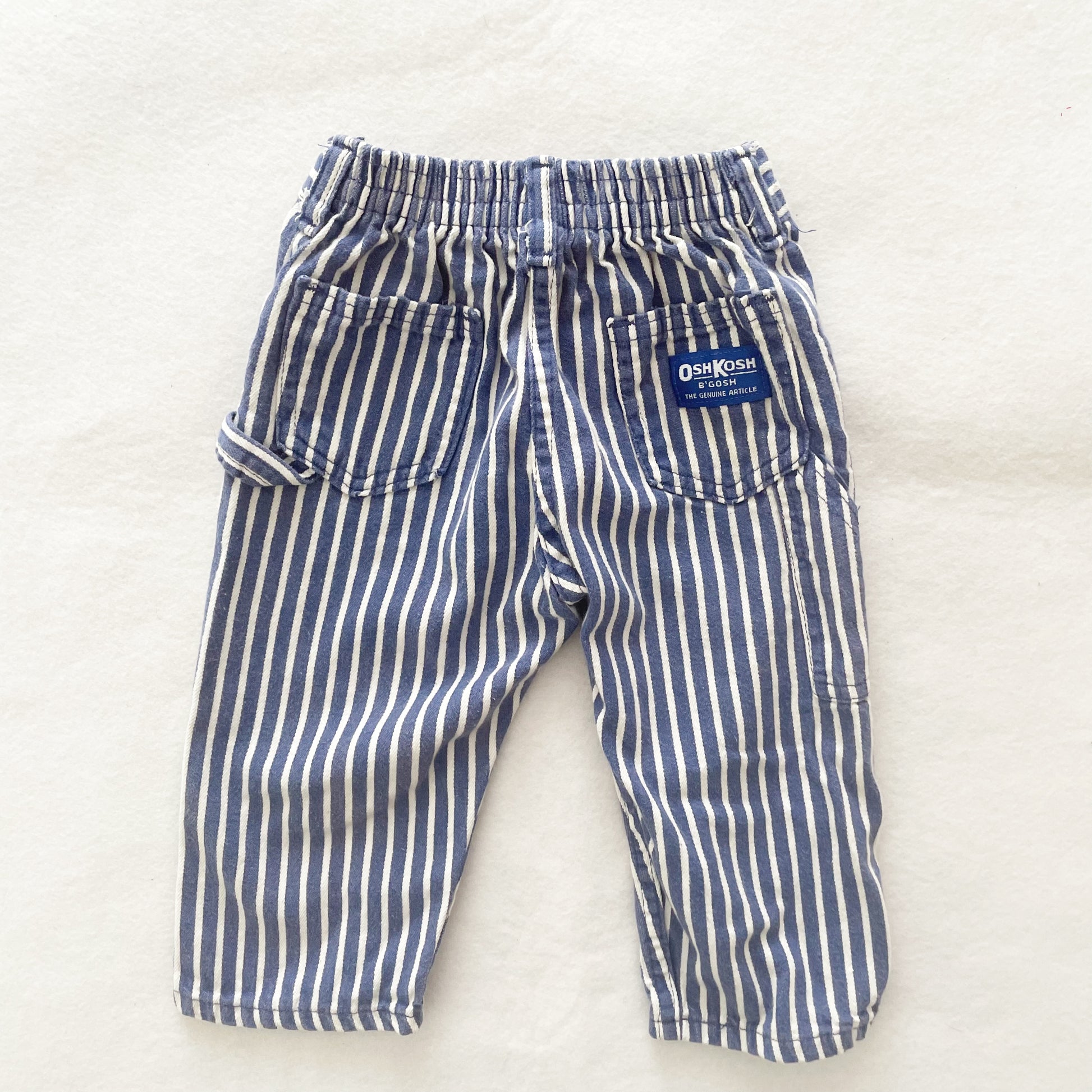 OshKosh Blue Stripe Pants - Yellow Clover Vintage Kids Clothes