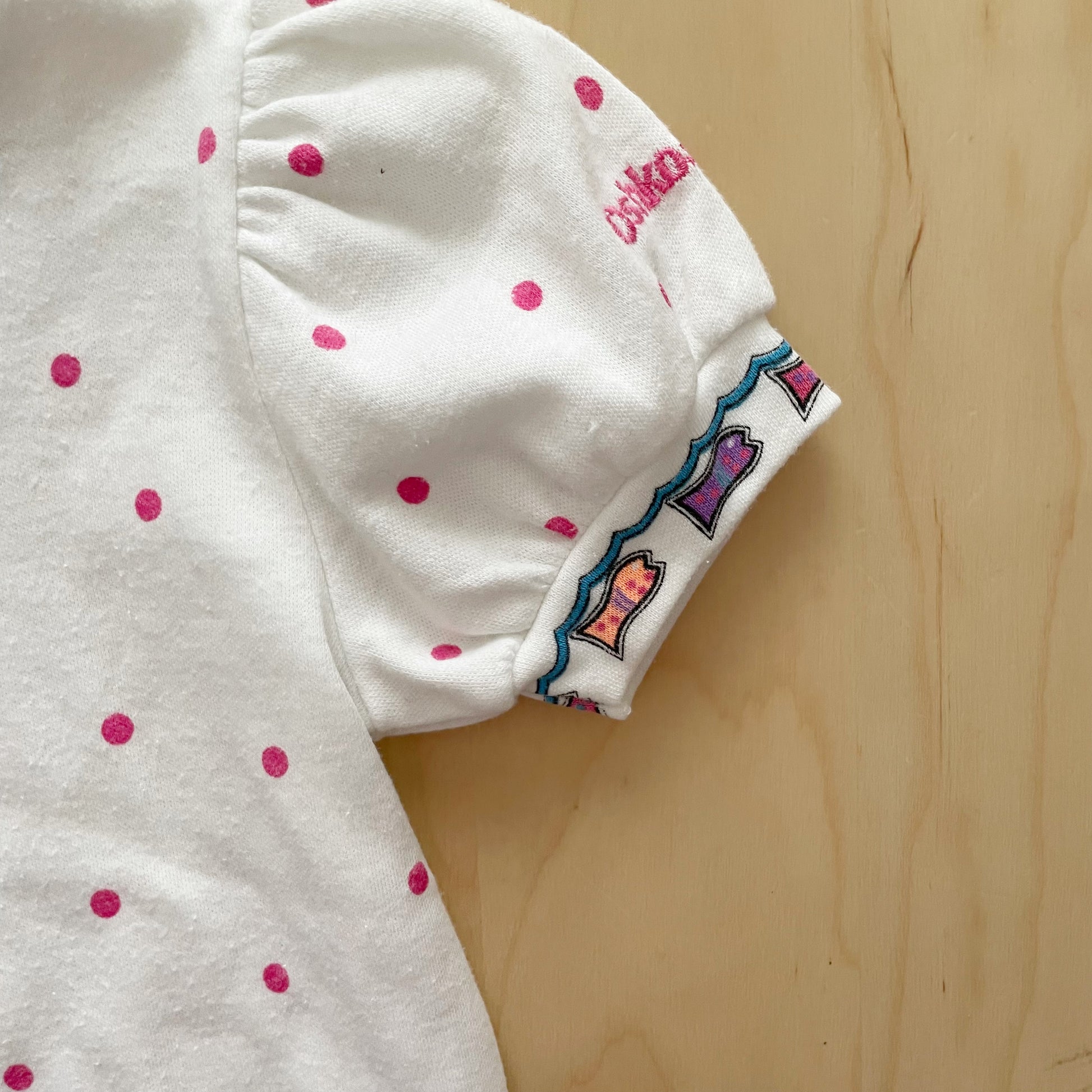 OshKosh Fish Polka Dot Layer Top - Yellow Clover Vintage Kids Clothes