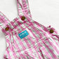 OshKosh Pink Textured Plaid Overalls - Yellow Clover Vintage Kids Clothes