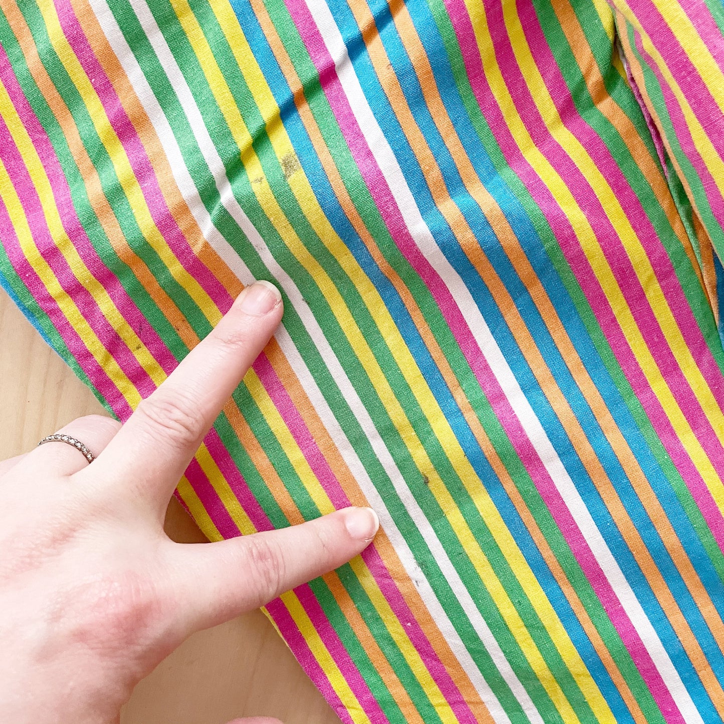 Vintage Euro Striped Cotton Overalls