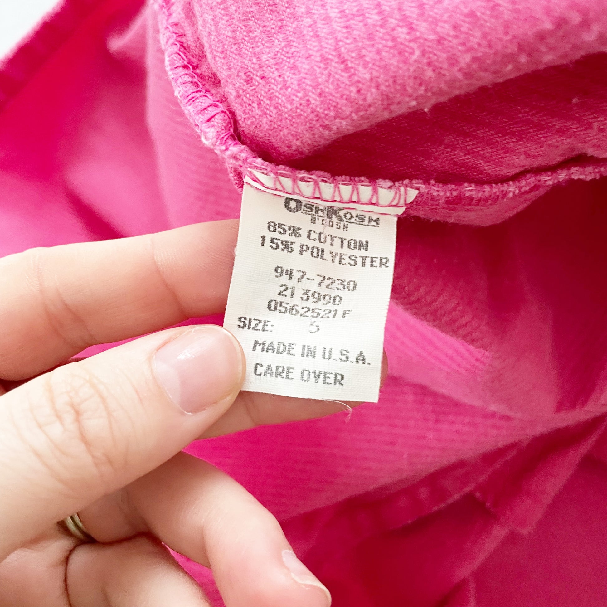 OshKosh Pink Rose Cord Skirtall - Yellow Clover Vintage Kids Clothes