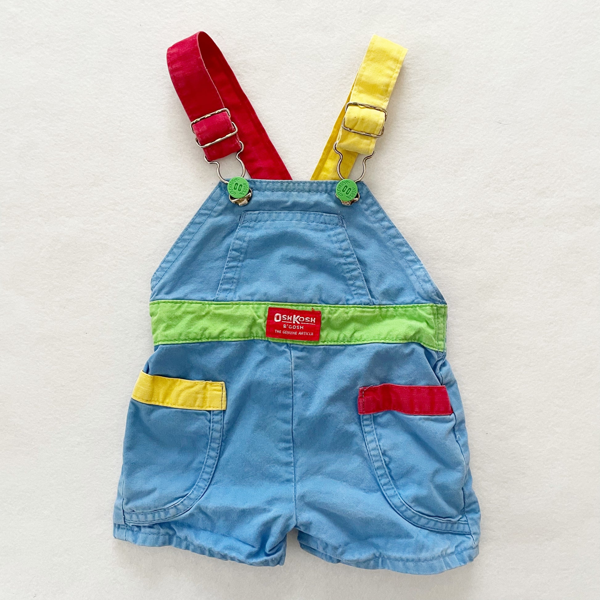 Vintage OshKosh Color Block Shortalls
