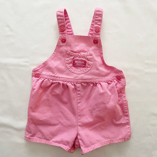 OshKosh Bubblegum Pink Shortalls - Yellow Clover Vintage Kids Clothes