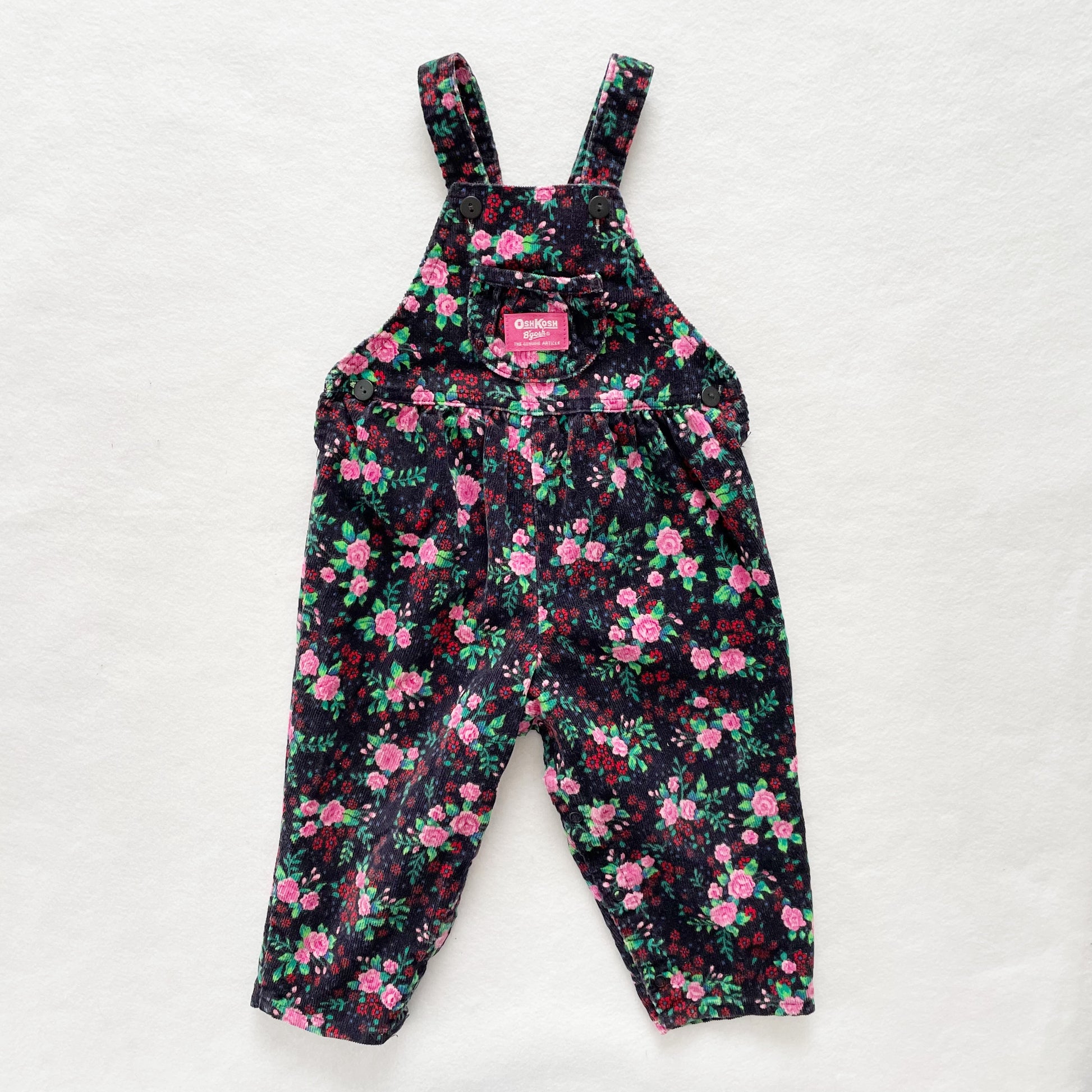 OshKosh Rose Cord Overalls - Yellow Clover Vintage Kids Clothes